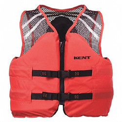 Kent Safety Life Jacket,Orange,Nylon,2XL 150600-200-060-23