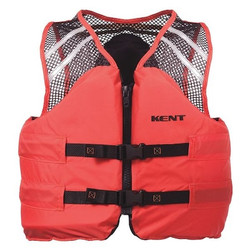 Kent Safety Life Jacket,2XL,15.5lb,Foam,Orange 150600-200-060-23
