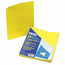 Pendaflex Pocket Folder,Yellow,11 Pt. Stock,PK25  PFX32909