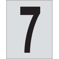 Brady Number Label,1in.H Character,PK25 5900-7