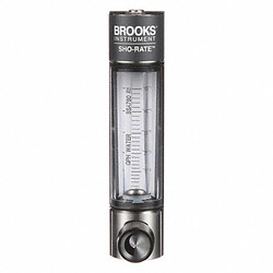 Brooks Flowmeter,Water,.2 to 5 GPH,Glass 1250AD6073WGSVV