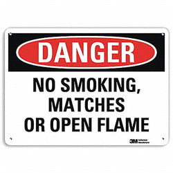 Lyle Danger No Smoking Sign,10" x 14",Alum U3-1865-RA_14X10