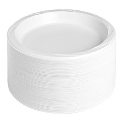 Genuine Joe Plastic Plates,10-1/4" Lrg,Wht,PK125 GJO10323