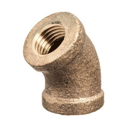 Sim Supply 45 Elbow, Brass, 1/8 in, FNPT,Class 125  ZUSA-PF-10410