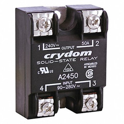 Crydom Solid State Relay,In 18 to 36VAC,50  A2450E