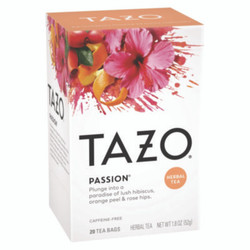 Tazo® Tea Bags, Passion, 20/Box, 6 Boxes/Carton 30794522200451