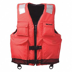 Kent Safety Life Jacket,2XL/4XL,15.5lb,Foam,Orange 150200-200-080-23