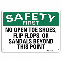 Lyle Safety Sign,7 in x 10 in,Plastic U7-1221-NP_10X7