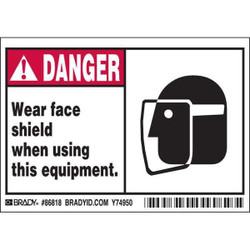 Brady Label,3 1/2 inx5 in,Polyester,PK5 86818