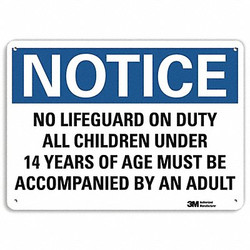 Lyle Notice Sign,10 in x 14 in,Aluminum U5-1383-RA_14X10