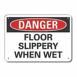 Lyle Plastic Slippery Floor DangrSign,10x14in LCU4-0461-NP_14X10