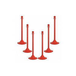 Mr. Chain Light Duty Stanchion,41 In. H,Red,PK6  91505-6