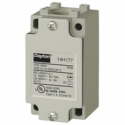 Dayton Limit Switch Body,1NO/1NC,10A @ 250V  14H177