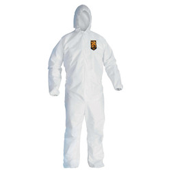 KleenGuard* A40 Liquid & Particle Coveralls w/ Hood, Elastic Wrists & Ankles