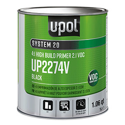 System 20 2.1 VOC 4:1 High Build Primer Black - 1L UP2274V