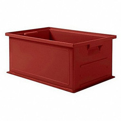 Ssi Schaefer Straight Wall Container,Red,Solid,HDPE 1462.191308RD1