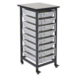 Luxor Stackable Storage Bins,(8 S) MBS-SR-8S