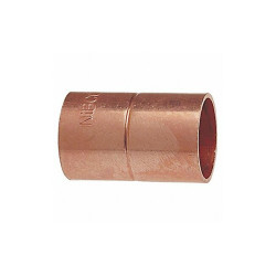 Nibco Coupling with Stop,Wrot Copper,1",CxC 600RS 7/8