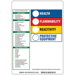 Brady HMIG Label,10 In. H,7-1/4 In. W,PK100 99182