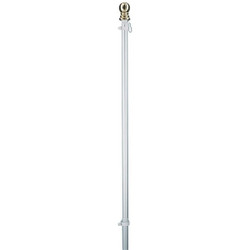 Annin Flagmakers 2-Piece Spinning Pole,Aluminum,Silver 162