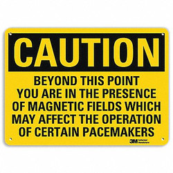 Lyle Caution Sign,10 in x 14 in,Plastic  U4-1085-NP_14X10