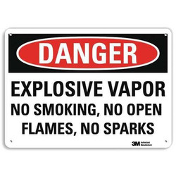 Lyle Danger No Smoking Sign,10" x 14",Alum U3-1435-RA_14X10