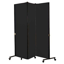 Screenflex Portable Room Divider,5Ft 9In W,Coal HKDL603-VX