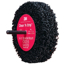 Clean and Strip Buffing Disc, 4 in x 1/4 in, Extra Coarse, Silicon Carbide, 8000 rpm, Black