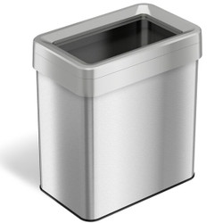 Hls Commercial Trash Can 16 Gal Rectangular Open Top, S HLS16UOT