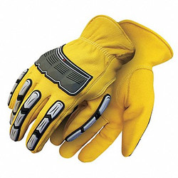 Bdg Leather Gloves,Goatskin Palm,L  20-9-10695-L