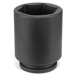 Grey Pneumatic Socket,41mm,1"D,Impact,6pt.,D,Blk 4041MD