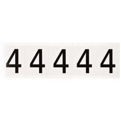 Brady Number Label,2-1/4"H,1-13/16"W,PK5 9714-4