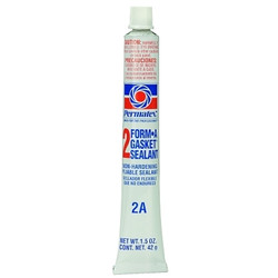 Form-A-Gasket Sealant, No 2 Slow-Drying/Non-Hardening, 1.5 oz, Tube, Black