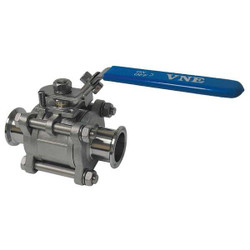 Vne Manual 2-Way Ball Valve,Clamp,316 SS EG90CC-64.0