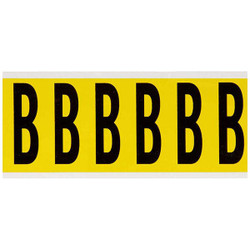Brady Letter Label,B,1-1/2 in. W x 3-1/2 in. H 3450-B