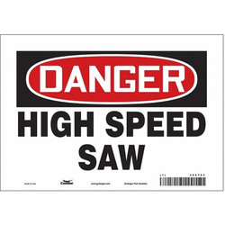 Condor Safety Sign,7 inx10 in,Vinyl 486T83