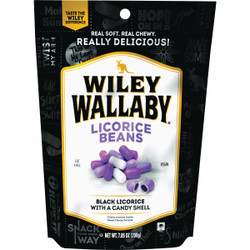 Wiley Wallaby Black Licorice 7.05 Oz. Licorice Beans KEC120078