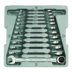 12 Piece Combination Ratcheting Wrench Sets, Metric