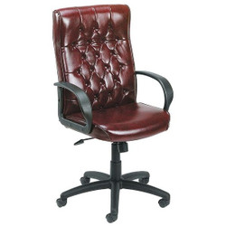 Sim Supply Exec Chair,Vinyl,Burgundy,19-23" Seat Ht  6GNP1