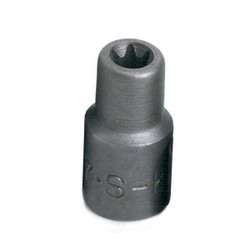 Sk Professional Tools Socket, Steel, Chrome, E8  42608