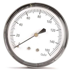 Sim Supply Press Gauge,Low Press Diaphragm,2-1/2 In  18C797