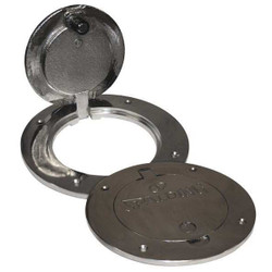 Spalding Locking Floor Cover Plate,Silver,7" Dia 19-875
