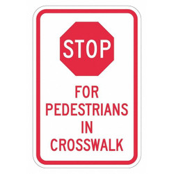 Lyle Pedestrian Crossing Traffic Sign,24"x18"  T1-5071-DG_18x24