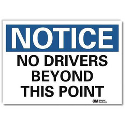 Lyle Notice Sign,7 in x 10 in,Aluminum  U5-1361-RD_10X7