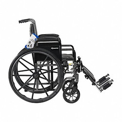 First Voice Wheelchair,300lb,18 In Seat,Silver/Black MDS806300D