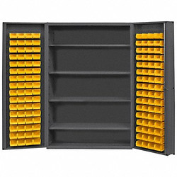 Durham Mfg Bin Cabinet,72"x48"x24",Gray,128YlwBns DC48-128-4S-95