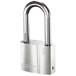 Abloy Keyed Padlock,1 in,Rectangle,Silver PL330/50B-KA