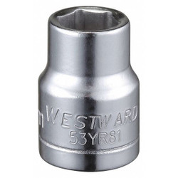 Westward Socket, Steel, Chrome, 9 mm  53YR81