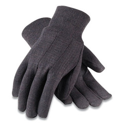 PIP Polyester/cotton Jersey Gloves, Men's, Brown, 12 Pairs 95-806