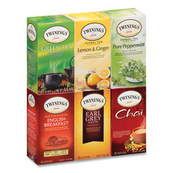 TWININGS® Tea Bags, Assorted, 25/box TNA54191